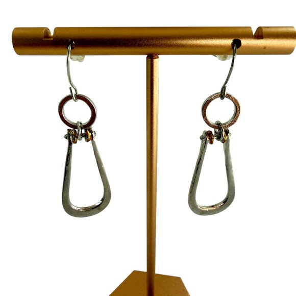 925 Silver Plated Dangle Drop Earrings Women Minimalist Party Jewelry Geometric - Picture 1 of 7